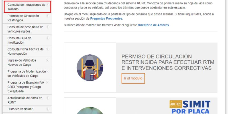 runt consulta de comparendos